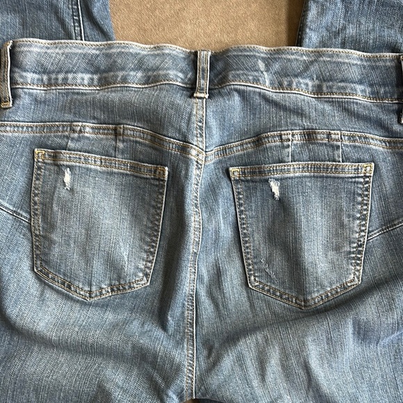 Torrid Blue Skinny Jeans with Distressed Details - Picture 10 of 10